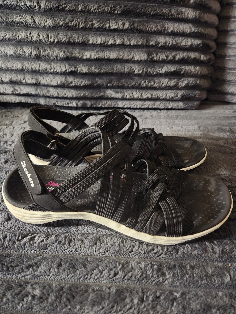 Skechers Womens Reggae Cup Simply Biased Black 7
